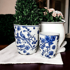 Blue & White Chinoiserie Style Vase — Select Your Size
