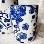 Blue & White Chinoiserie Style Vase — Select Your Size