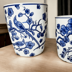 Blue & White Chinoiserie Style Vase — Select Your Size