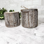 Reusable Wood Candle Vase with Candle & Lid — Select Your Scent