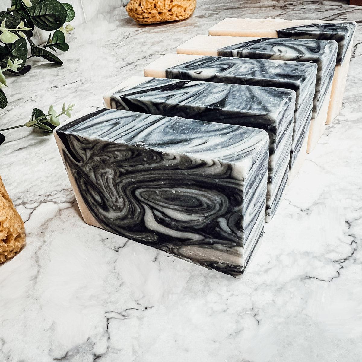 Black Storm Soap Bar with Activated Charcoal and Masculine Scent