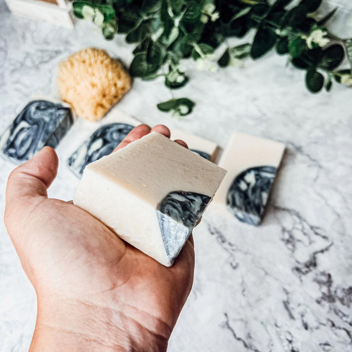 Black Storm Soap Bar with Activated Charcoal and Masculine Scent