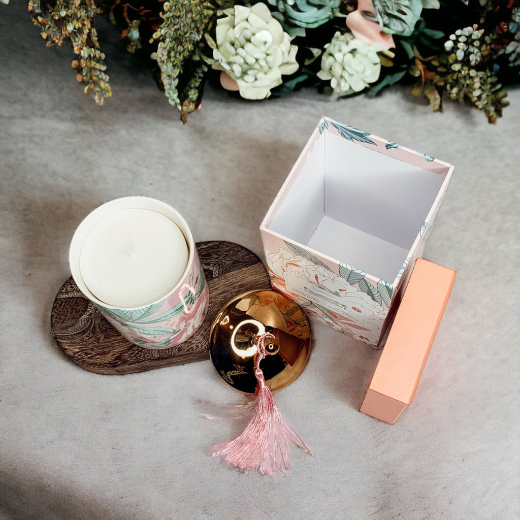 Vintage Floral Gift Boxed Candle