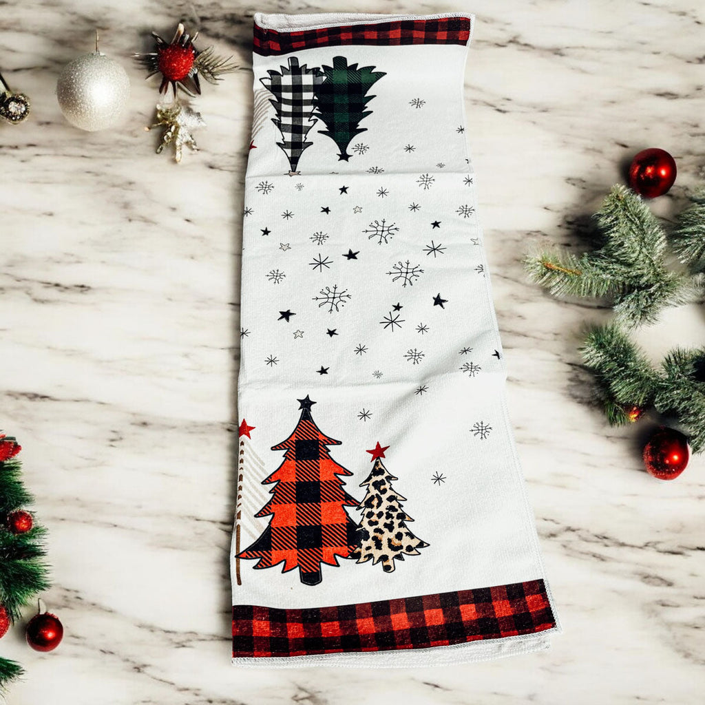 Trees & Gingham Kitchen Towel