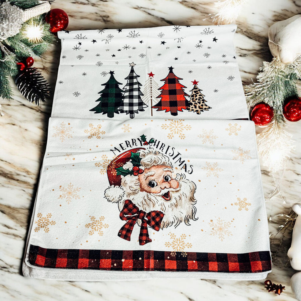 Trees & Gingham Kitchen Towel