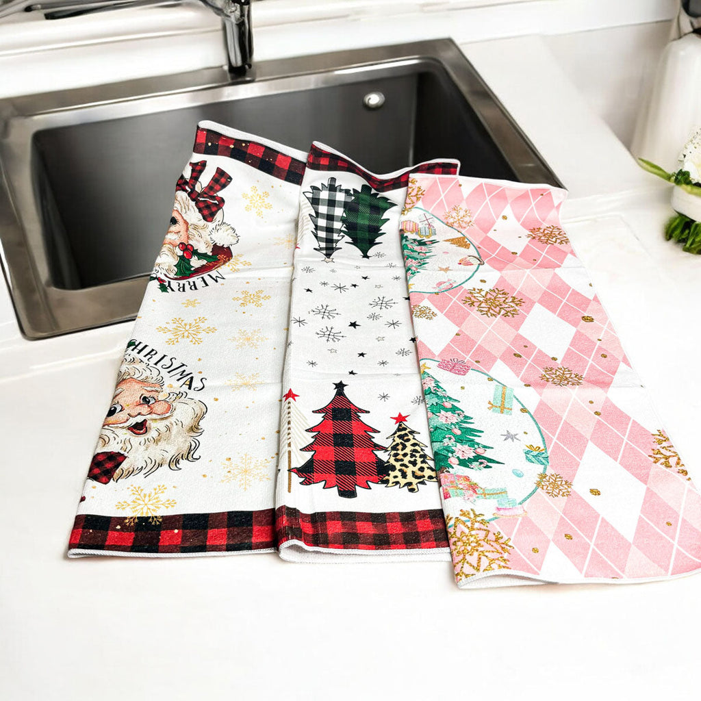 Trees & Gingham Kitchen Towel