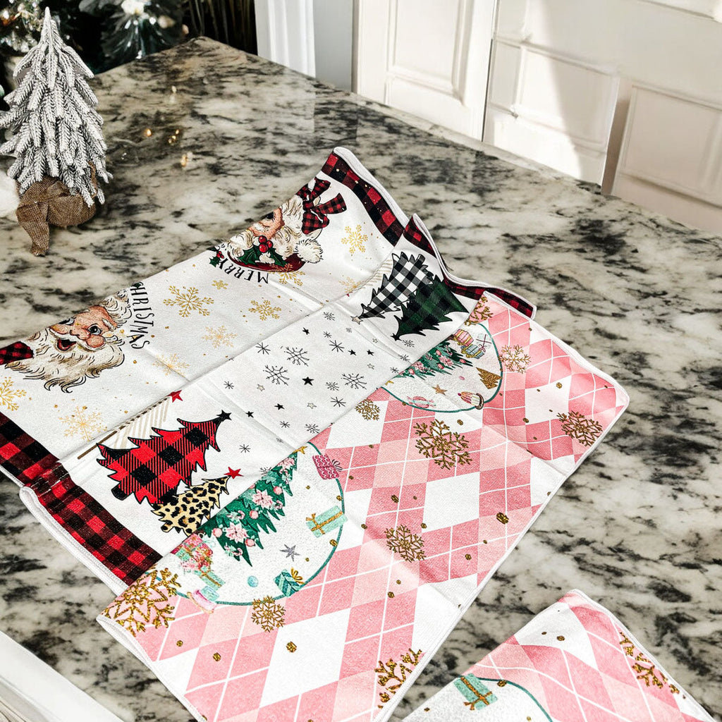 Trees & Gingham Kitchen Towel