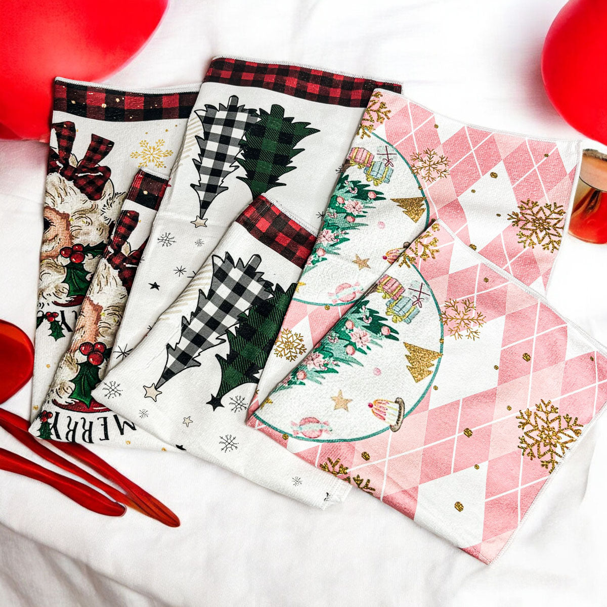 Trees & Gingham Kitchen Towel