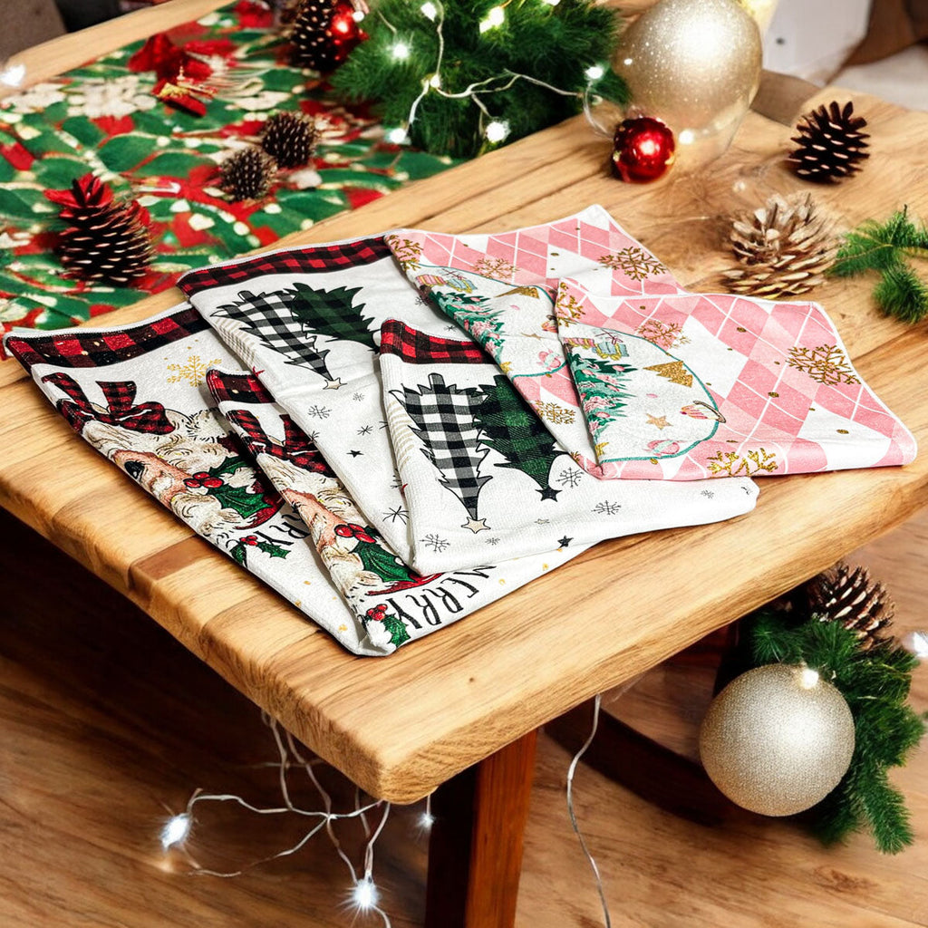 Trees & Gingham Kitchen Towel