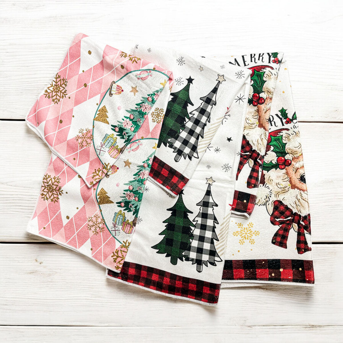 Trees & Gingham Kitchen Towel