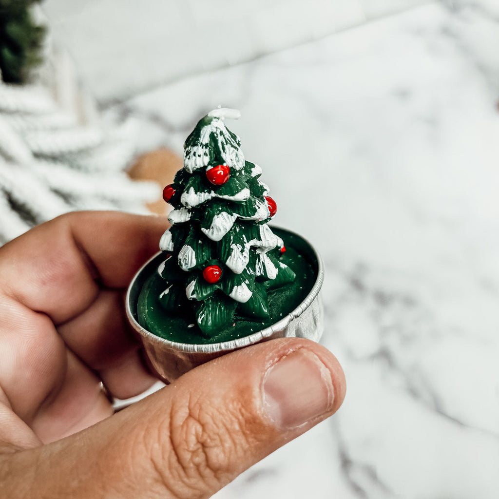 Mini Tree Shaped Unscented Candles - 3 pack