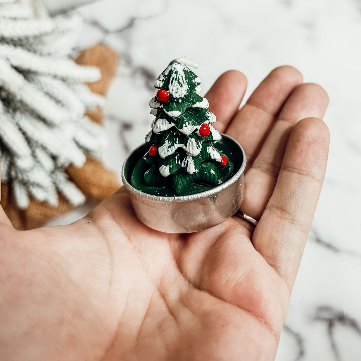 Mini Tree Shaped Unscented Candles - 3 pack