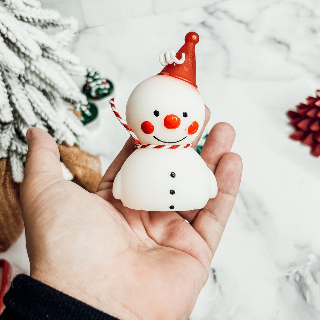 Snowman Shaped Mini Candle