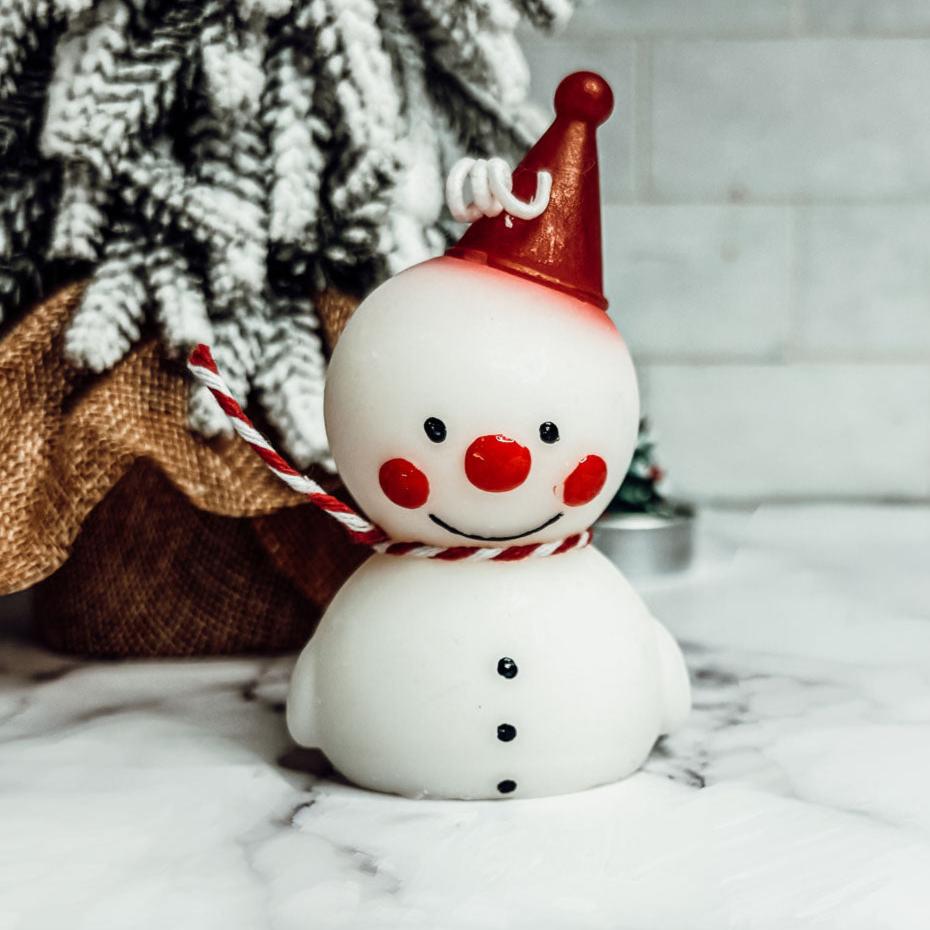 Snowman Shaped Mini Candle