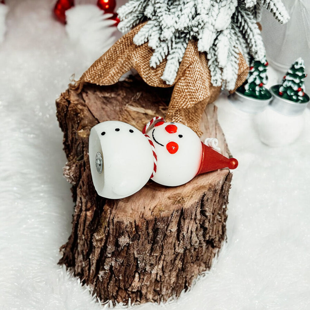 Snowman Shaped Mini Candle