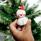 Snowman Shaped Mini Candle
