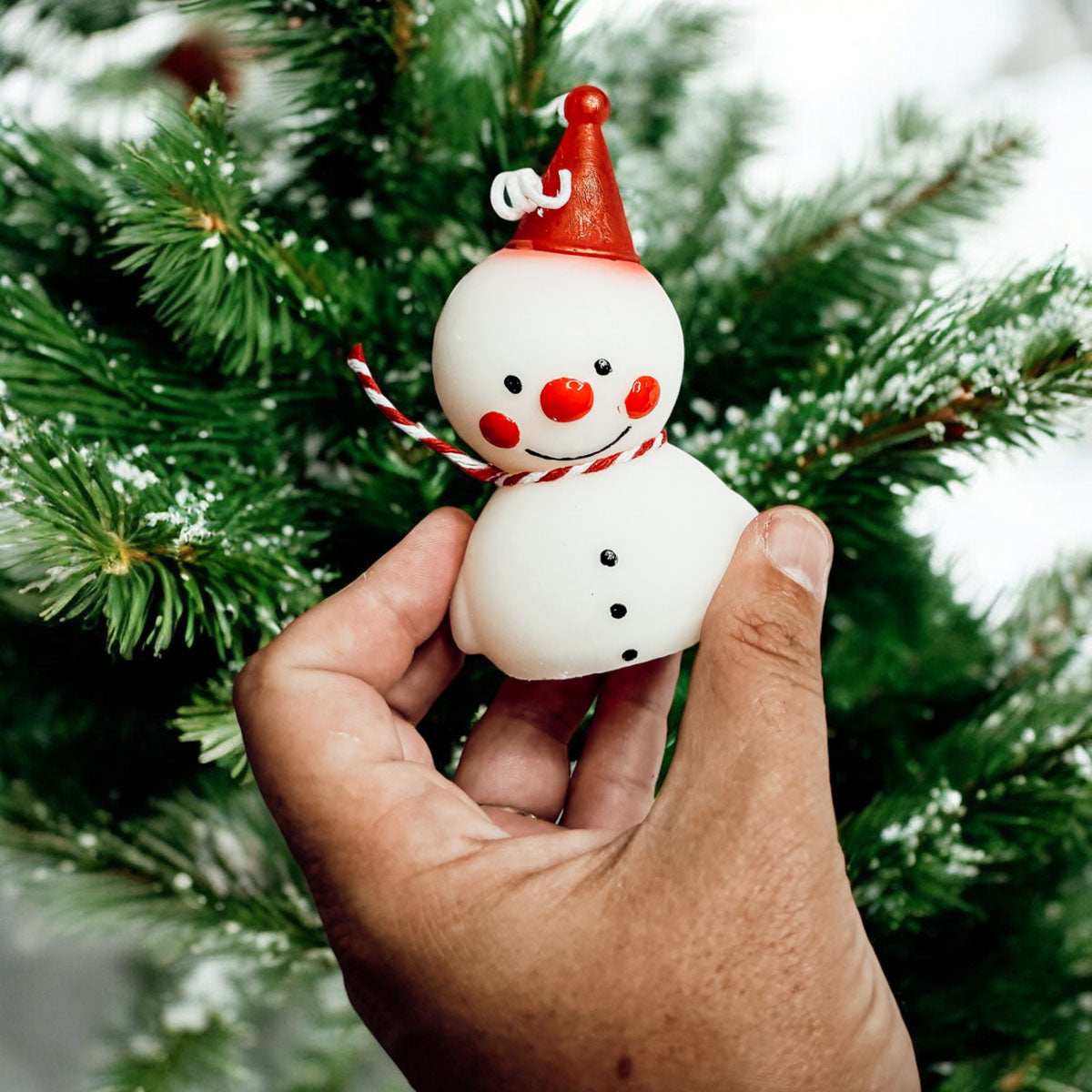 Snowman Shaped Mini Candle