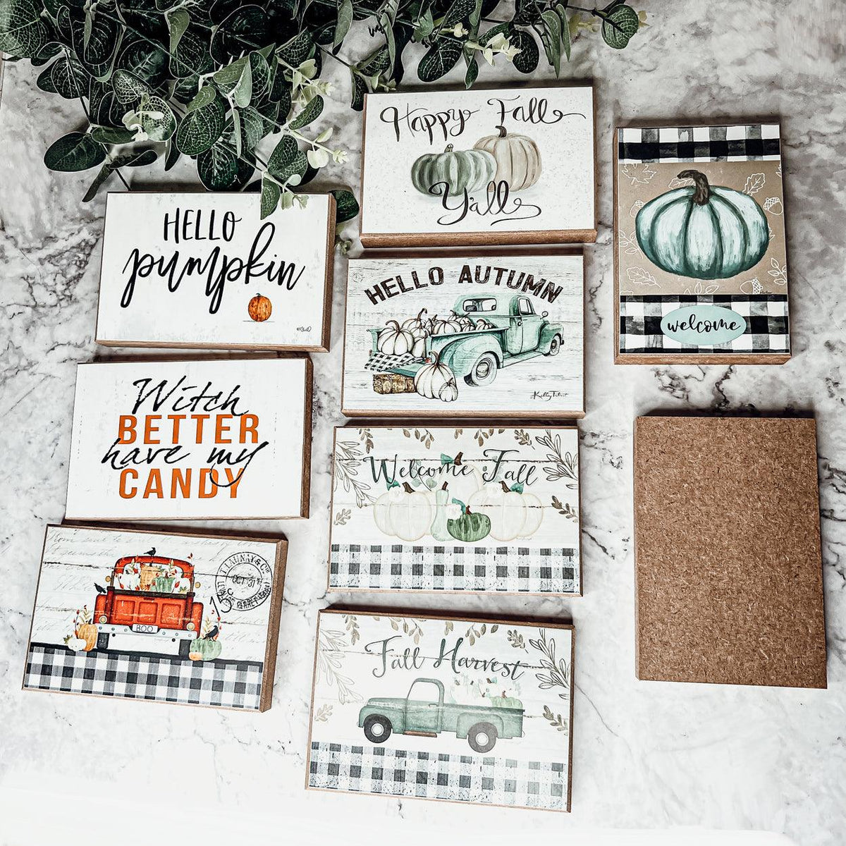 Handmade Wooden "Fall Harvest" Sign