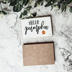 Handmade Wooden "Hello Pumpkin" Block Sign