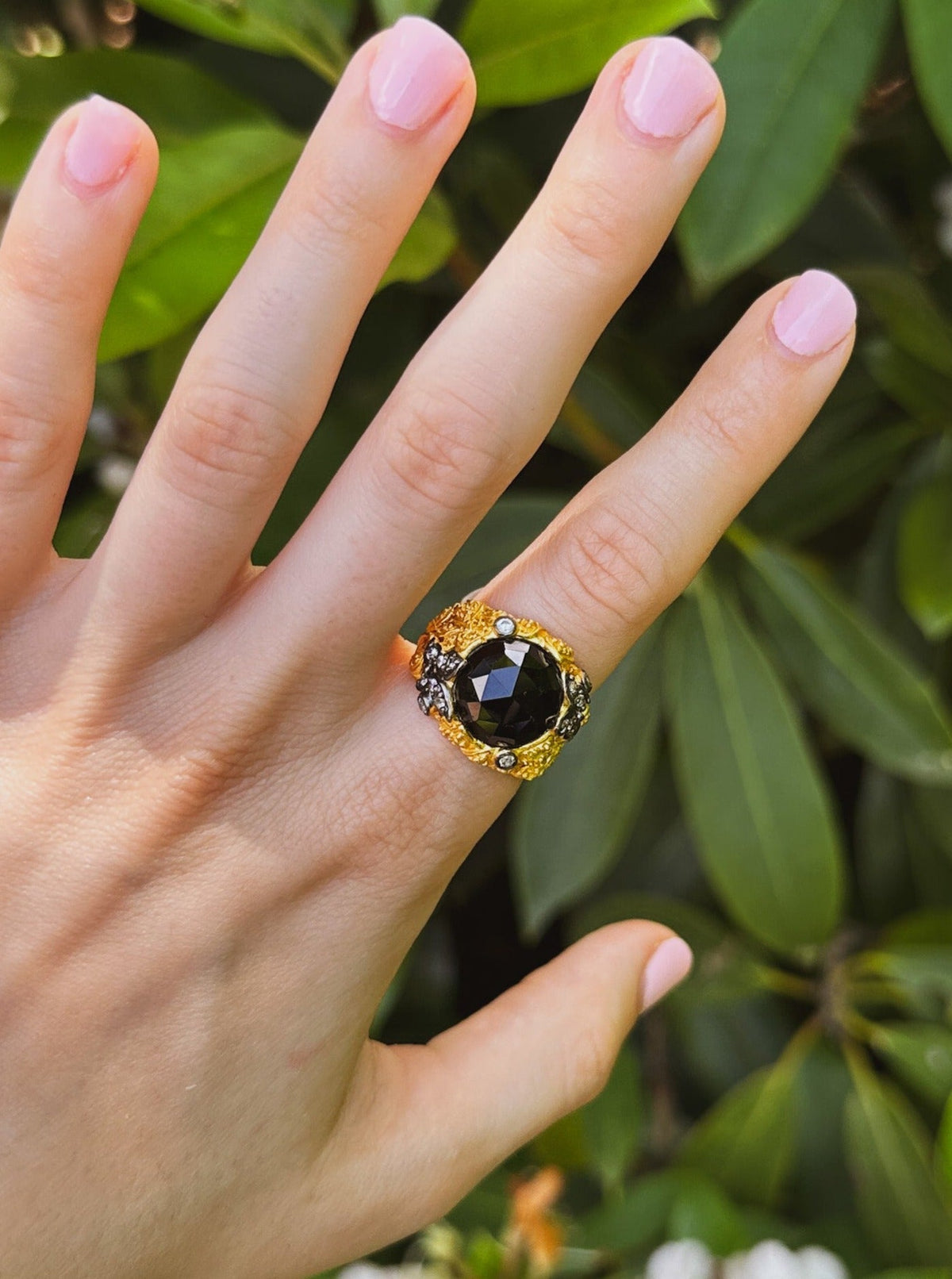 Noor Black Onyx Ring — Select Your Size