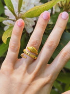 Basil the Cobra Ring — Select Your Gemstone & Size