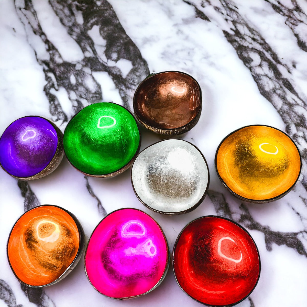 Handcrafted Coconut Rainbow Bowls — Select Your Color