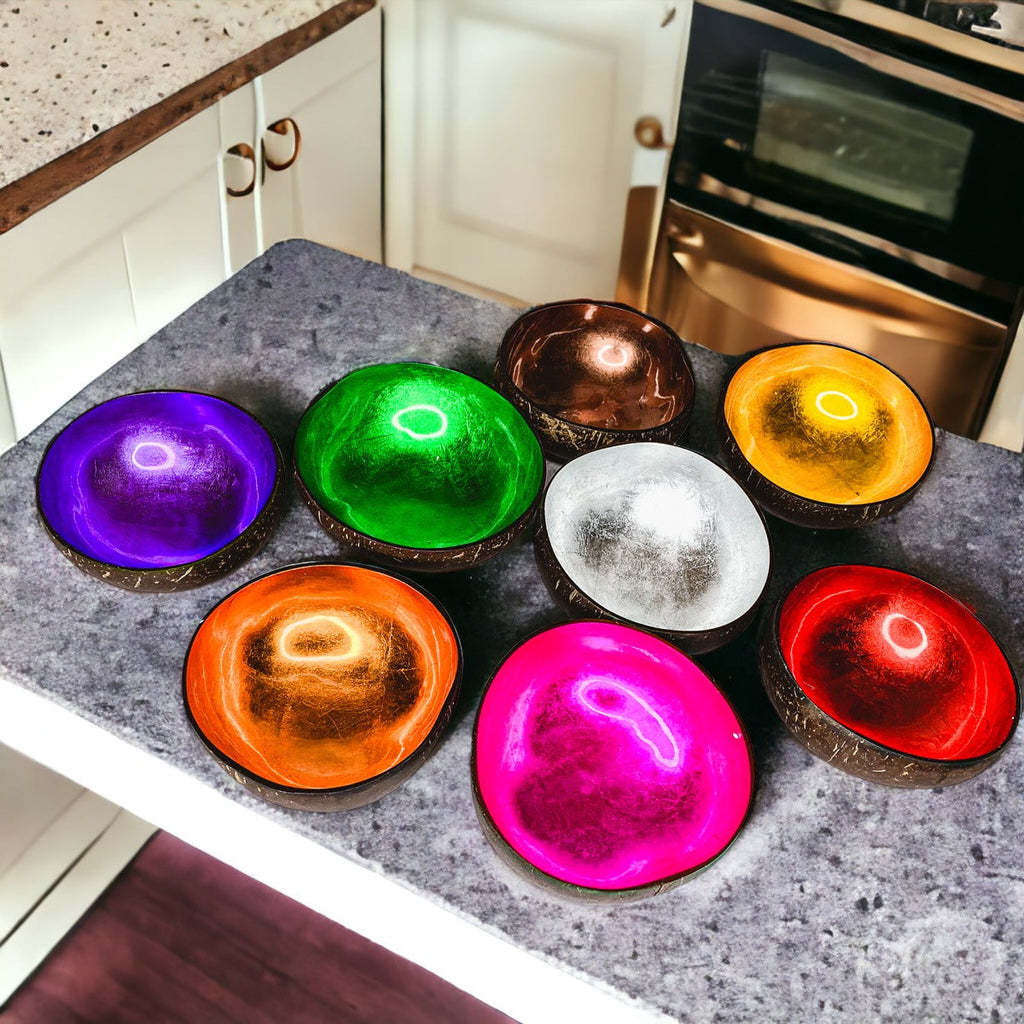 Handcrafted Coconut Rainbow Bowls — Select Your Color