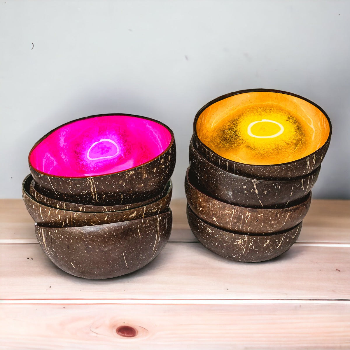 Handcrafted Coconut Rainbow Bowls — Select Your Color
