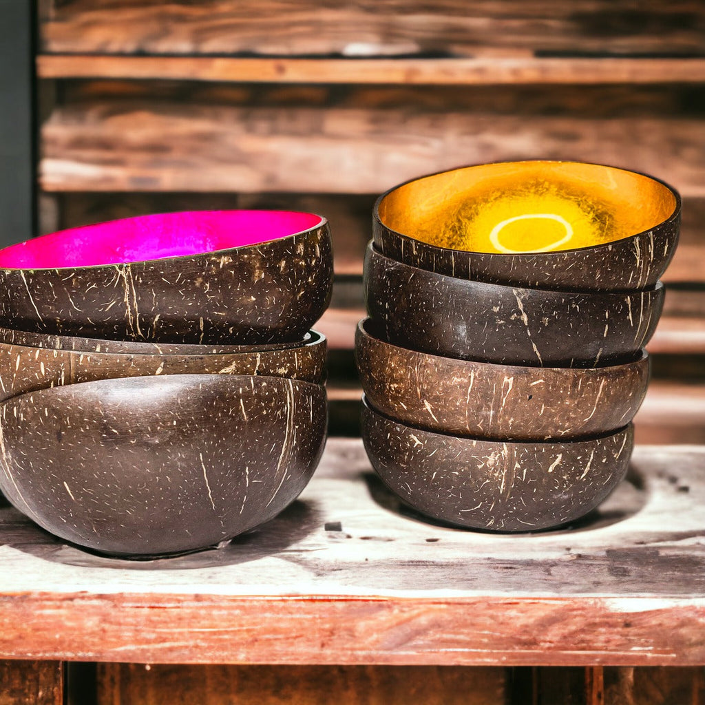 Handcrafted Coconut Rainbow Bowls — Select Your Color