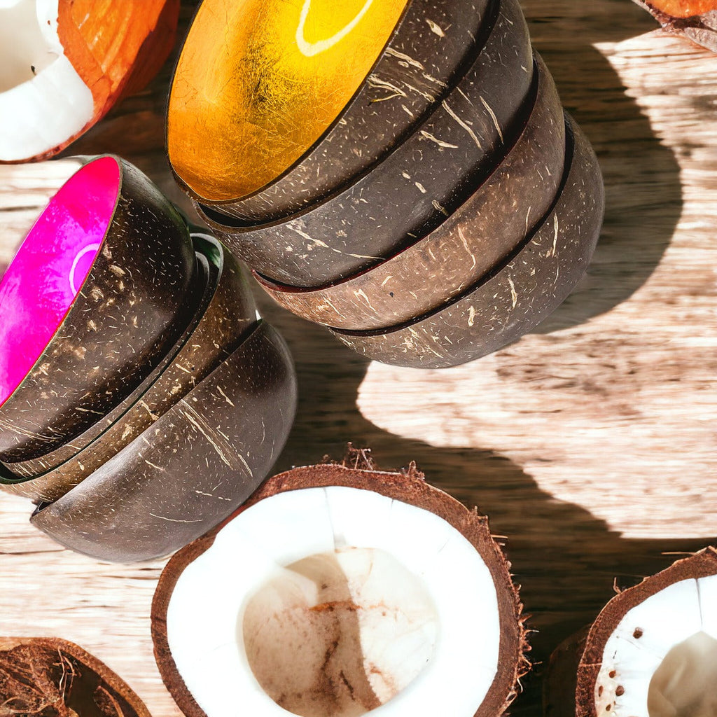 Handcrafted Coconut Rainbow Bowls — Select Your Color