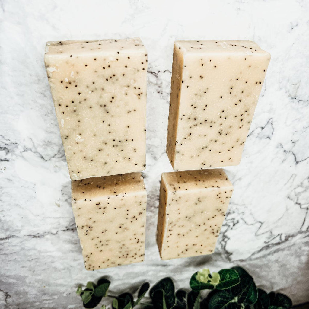 Poppy Seed Exfoliant-Olive-Sunflower Soap Bar