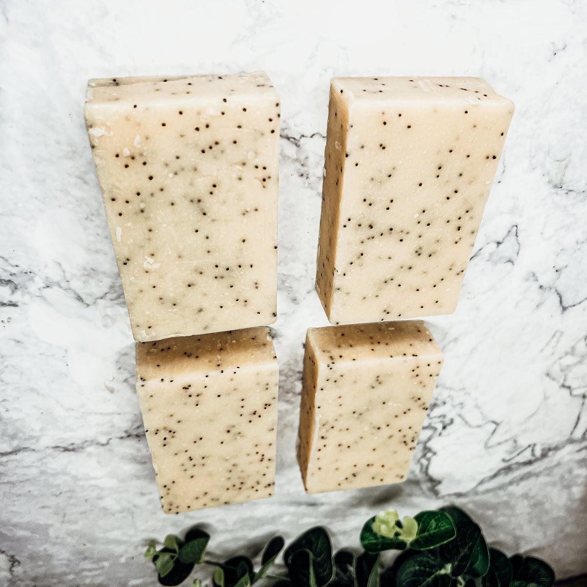Poppy Seed Exfoliant-Olive-Sunflower Soap Bar