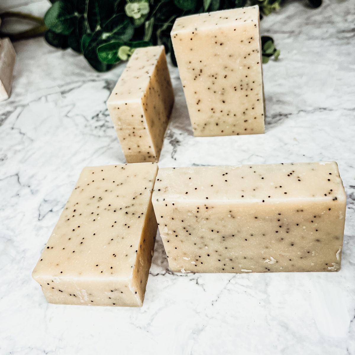 Poppy Seed Exfoliant-Olive-Sunflower Soap Bar