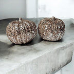 Glitter Sequin Decorative Pumpkin 4"