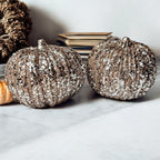 Glitter Sequin Decorative Pumpkin 4"