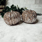 Glitter Sequin Decorative Pumpkin 4"