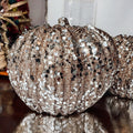 Glitter Sequin Decorative Pumpkin 4"