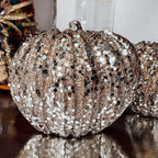 Glitter Sequin Decorative Pumpkin 4"