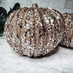 Glitter Sequin Decorative Pumpkin 4"