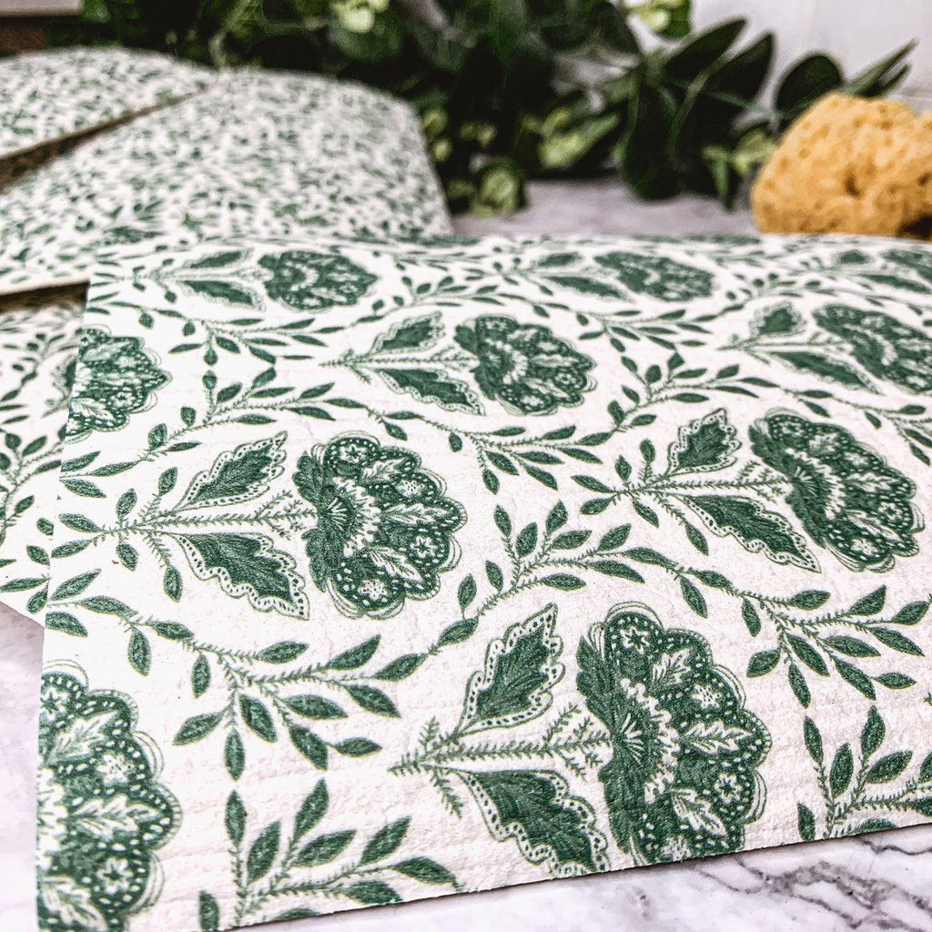 Summer Country Garden Multipurpose Biodegradable Eco Kitchen Cloth — Select Your Style
