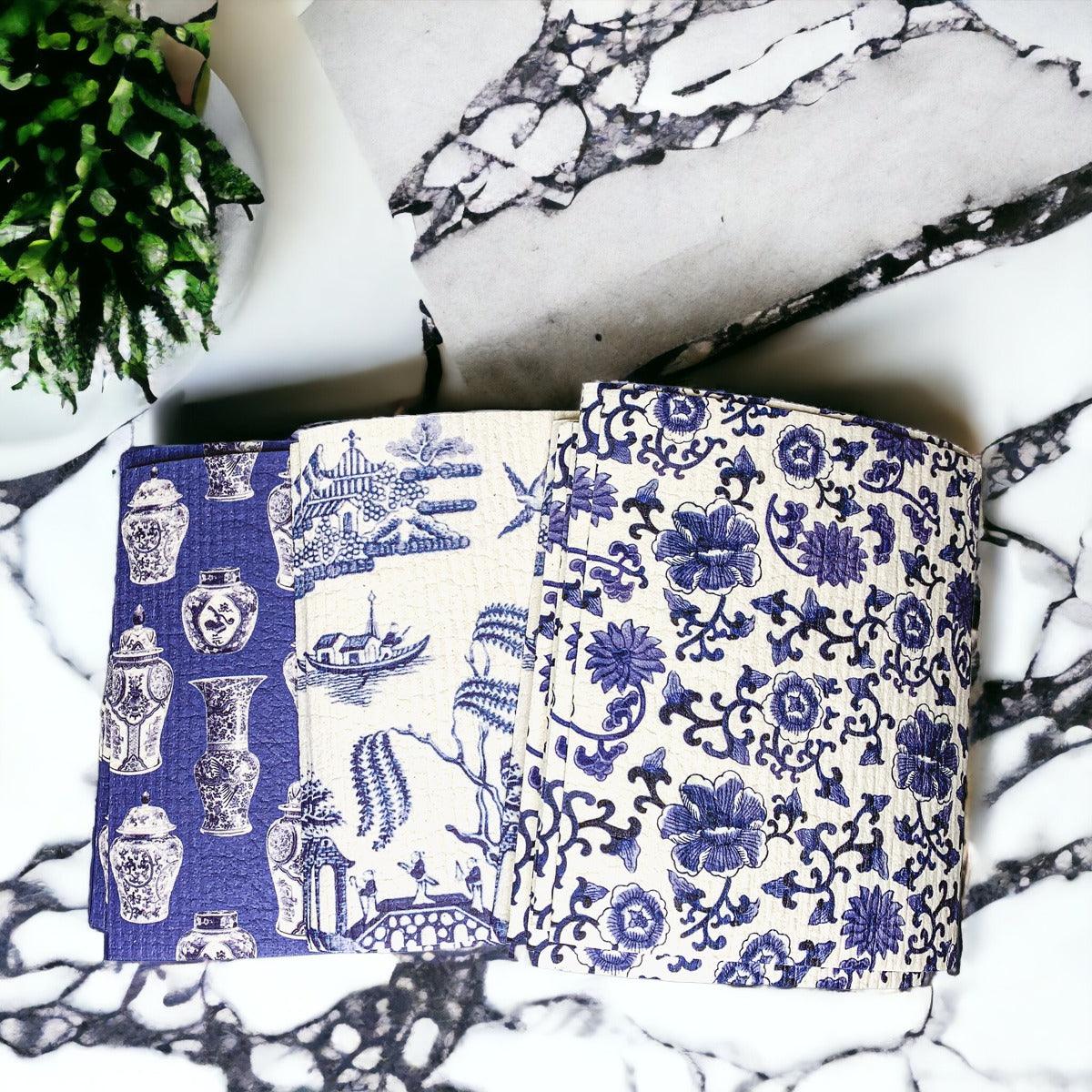 Chinoiserie Multipurpose Biodegradable Eco Kitchen Cloth — Select Your Style