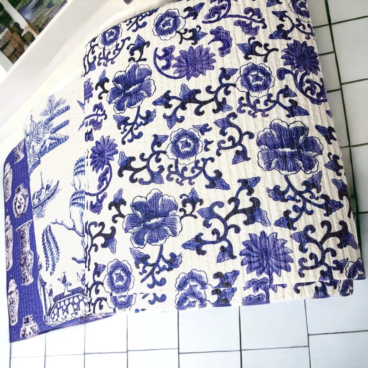 Chinoiserie Multipurpose Biodegradable Eco Kitchen Cloth — Select Your Style