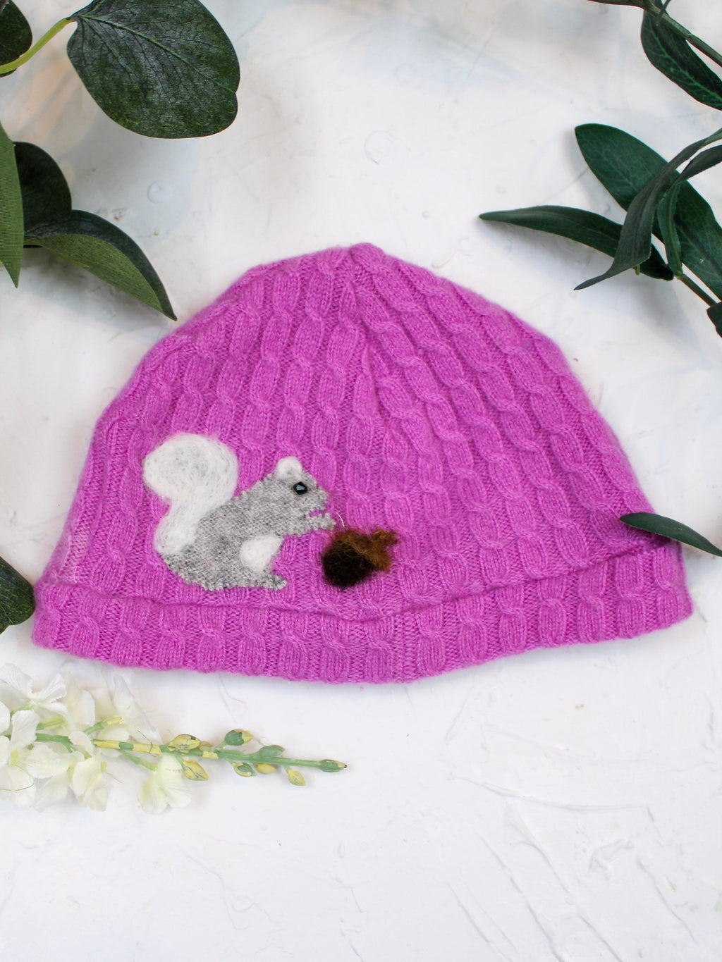 Squirrel Cashmere Hat - Baby — Select Your Color