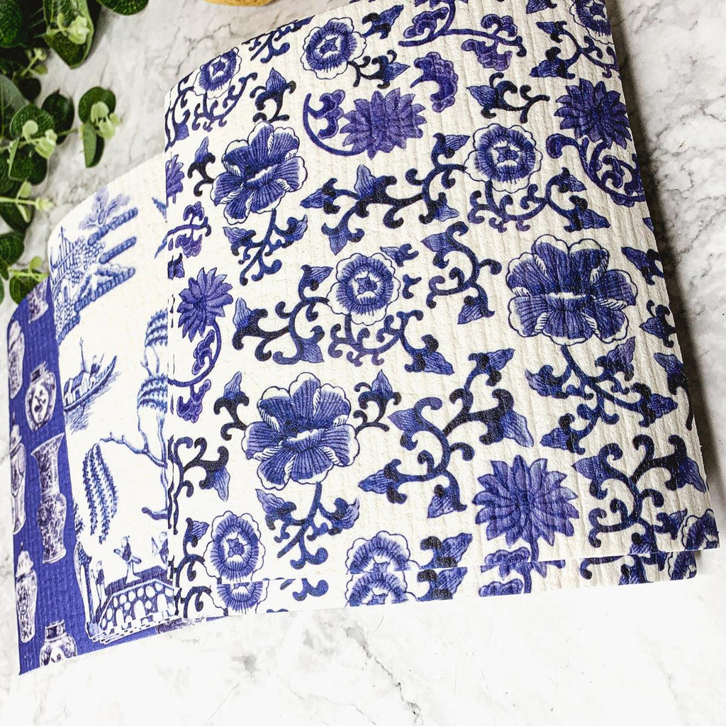 Chinoiserie Multipurpose Biodegradable Eco Kitchen Cloth — Select Your Style