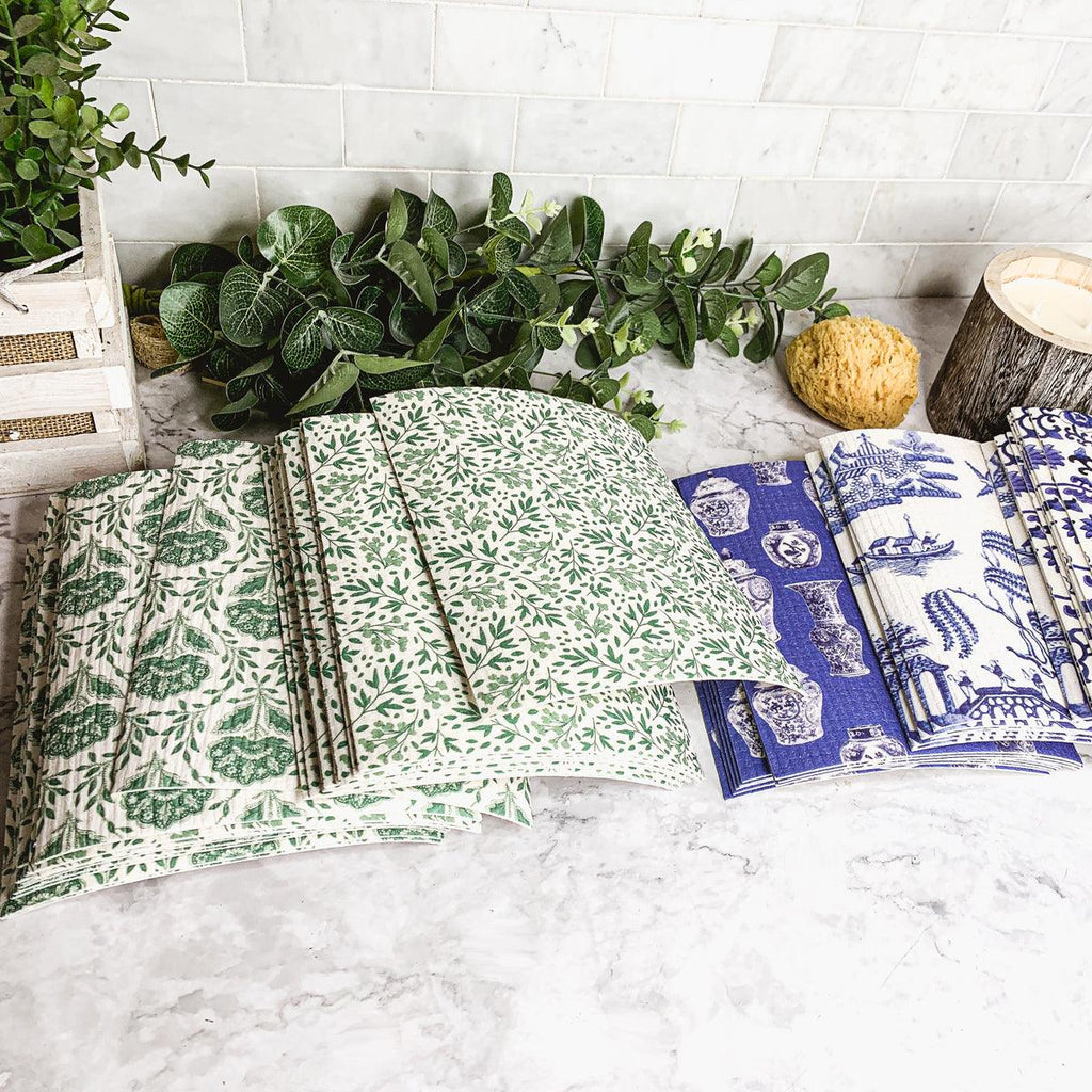 Summer Country Garden Multipurpose Biodegradable Eco Kitchen Cloth — Select Your Style
