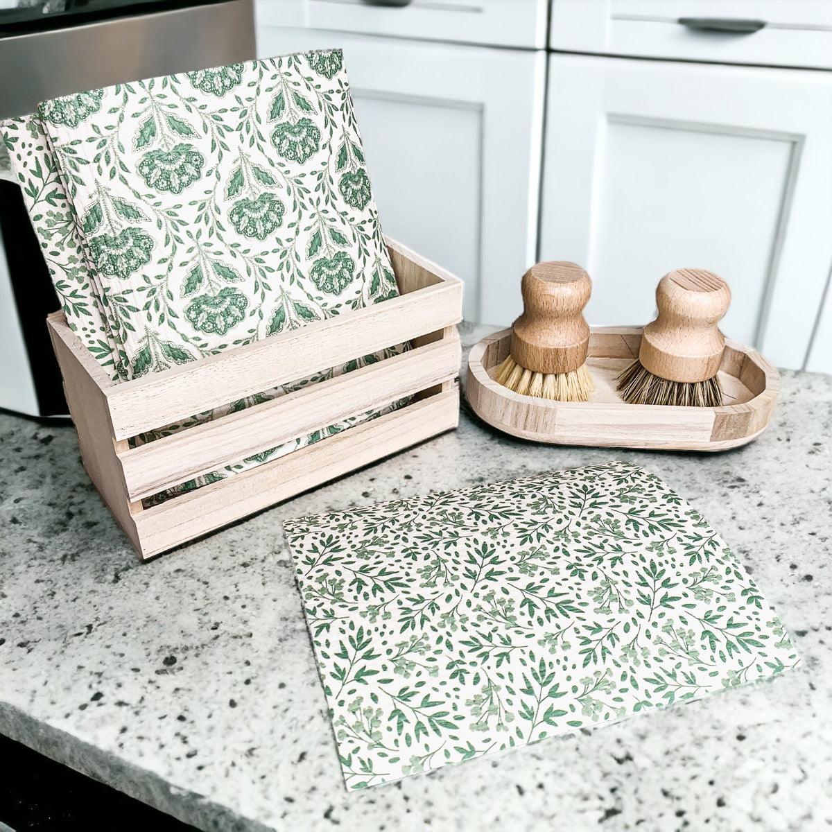 Summer Country Garden Multipurpose Biodegradable Eco Kitchen Cloth — Select Your Style