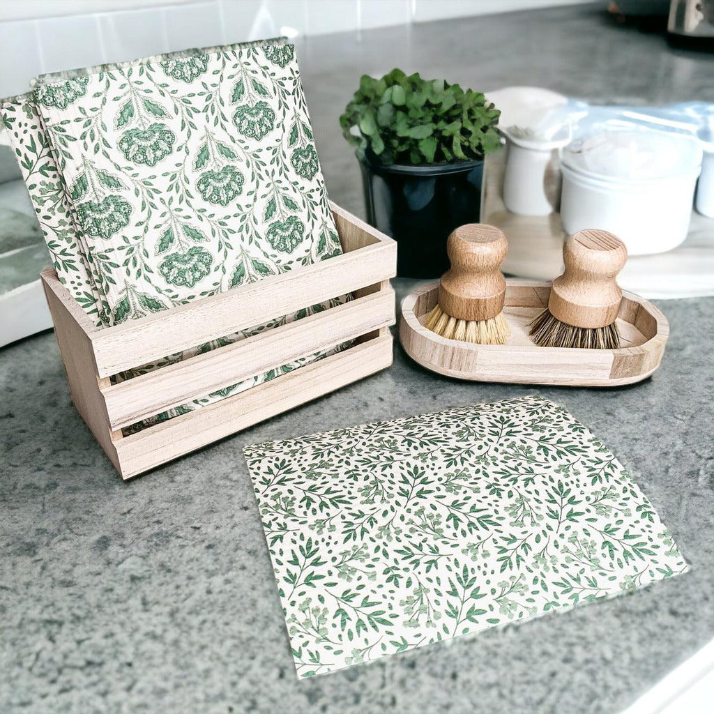 Summer Country Garden Multipurpose Biodegradable Eco Kitchen Cloth — Select Your Style