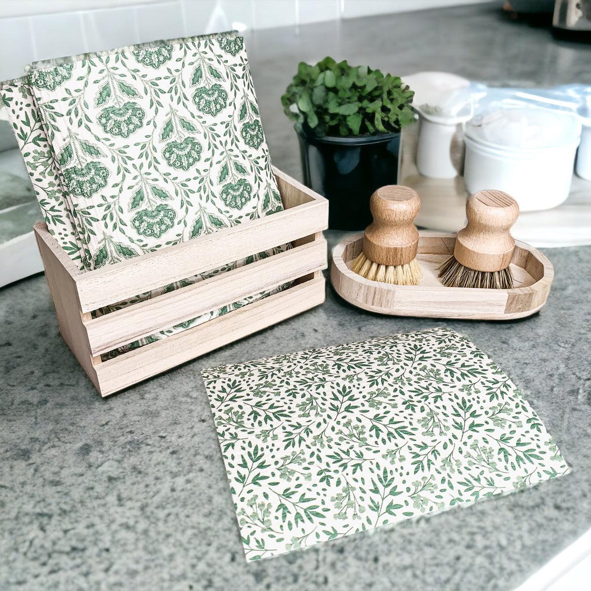 Summer Country Garden Multipurpose Biodegradable Eco Kitchen Cloth — Select Your Style