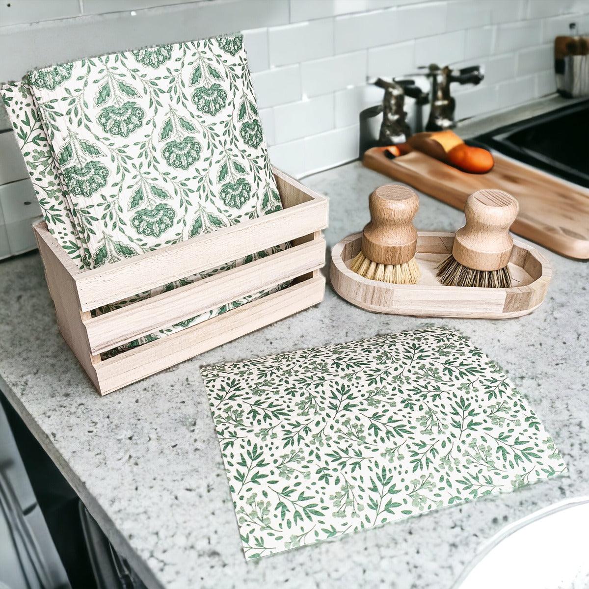 Summer Country Garden Multipurpose Biodegradable Eco Kitchen Cloth — Select Your Style