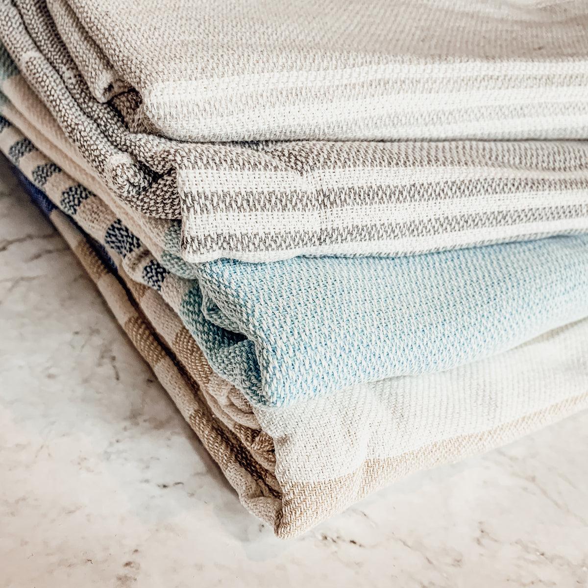 Haley Stripe XL Turkish Cotton Towel — Select Your Color